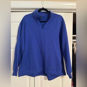adidas womens Royal Blue Zip-Up Sweater